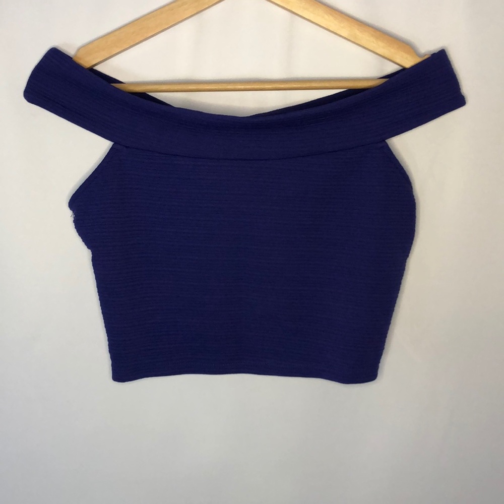 Cropped off the shoulder top